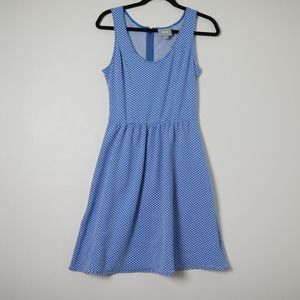 Anthropologie Maeve Bright Blue White Polkadot Sleeveless Dress